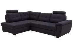 Narożnik z 2 zagłówkami ciemnoszary FALCO lewy