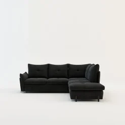 Narożnik z dostawką grafitowy ALMERIA PR.2 lewy