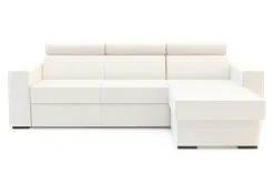 Narożnik z ekoskóry biały MATRIX