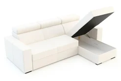 Narożnik z ekoskóry biały MATRIX