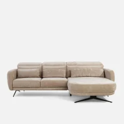 Narożnik z elektryczną regulacją głębokości beżowy BARILLO S prawy