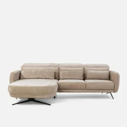 Narożnik z elektryczną regulacją głębokości beżowy BARILLO S lewy