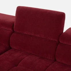 Narożnik z elektryczną regulacją siedziska burgundowy MAVEL L lewy