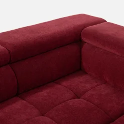 Narożnik z elektryczną regulacją siedziska burgundowy MAVEL L lewy