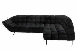 Narożnik z elektrycznie wysuwanym siedziskiem czarny GAPPA prawy