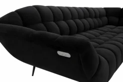 Narożnik z elektrycznie wysuwanym siedziskiem czarny GAPPA prawy