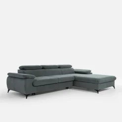 Narożnik z funkcją spania SCALA prawy szary