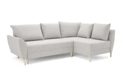 Narożnik z funkcją spania szarobeżowy MONACO