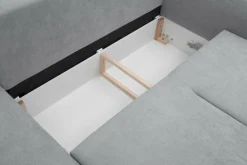 Narożnik z funkcją spania szary TENDER lewy