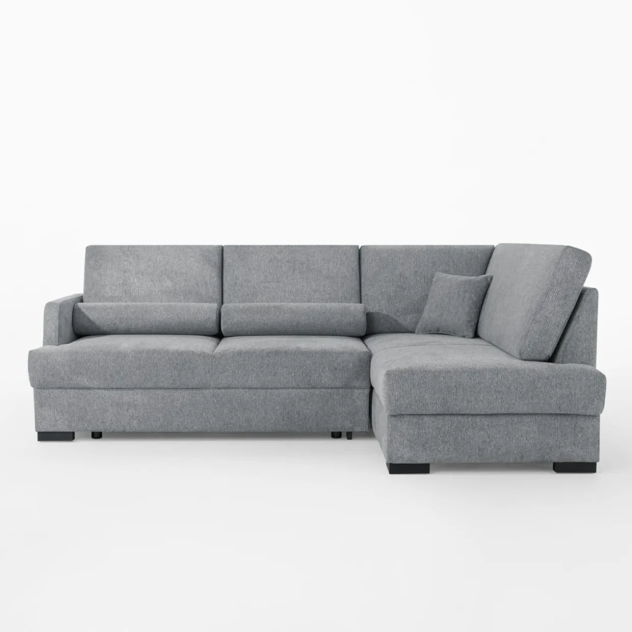 Narożnik z podnoszonym oparciem szary ELTON prawy