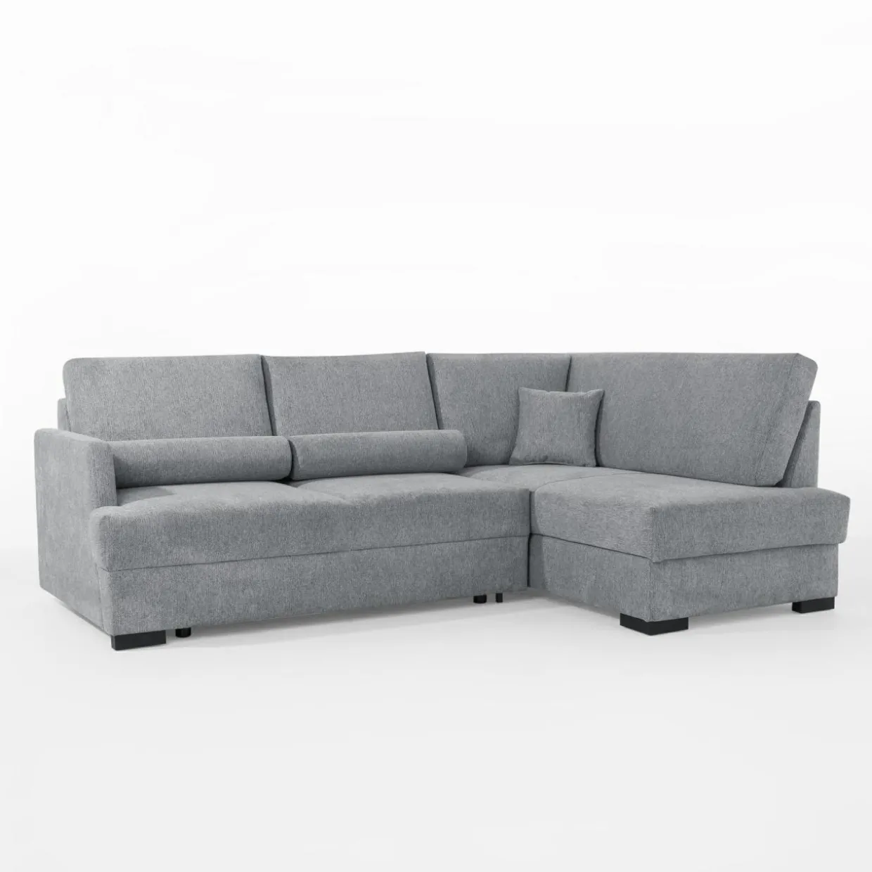 Narożnik z podnoszonym oparciem szary ELTON prawy