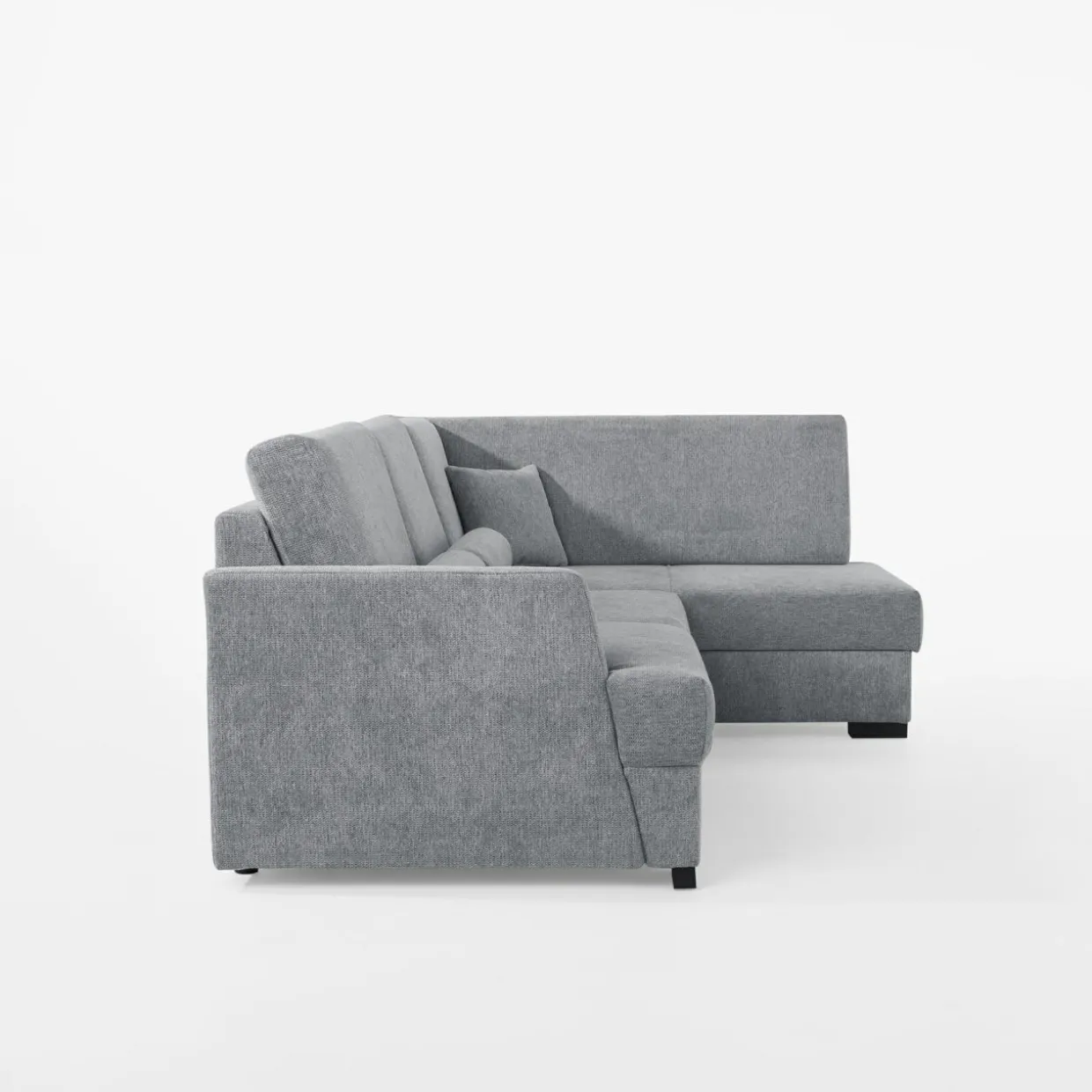 Narożnik z podnoszonym oparciem szary ELTON prawy