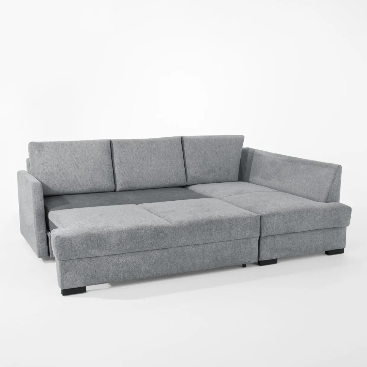 Narożnik z podnoszonym oparciem szary ELTON prawy