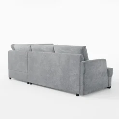 Narożnik z podnoszonym oparciem szary ELTON prawy