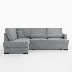 Narożnik z podnoszonym oparciem szary ELTON lewy