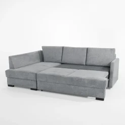 Narożnik z podnoszonym oparciem szary ELTON lewy