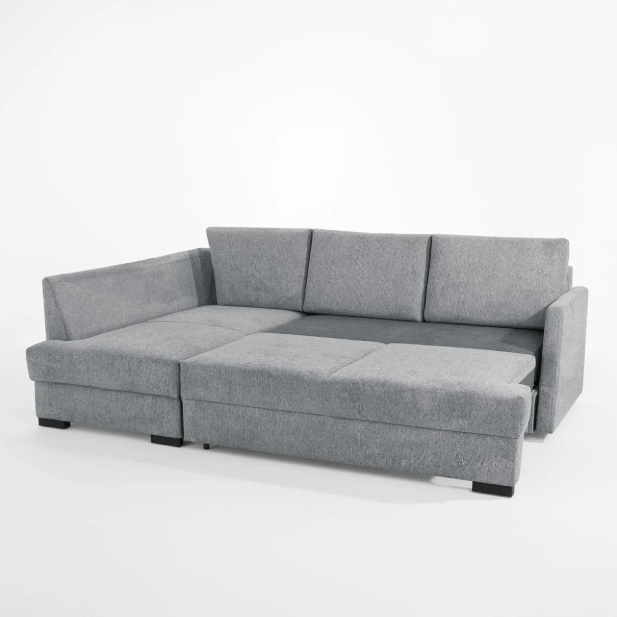 Narożnik z podnoszonym oparciem szary ELTON lewy