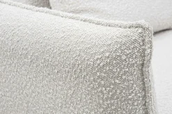 Narożnik z poduszkami dekoracyjnymi biały perłowy MANDELLO PLUS prawy