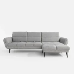 Narożnik z regulacją siedziska szary CAMPINA MINI prawy