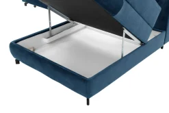 Narożnik z regulacją zagłówków niebieski MAROLA lewy