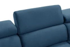 Narożnik z regulacją zagłówków niebieski MAROLA lewy