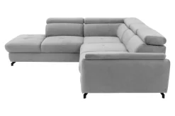 Narożnik z regulacją zagłówków jasnoszary MAROLA prawy