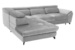 Narożnik z regulacją zagłówków jasnoszary MAROLA prawy