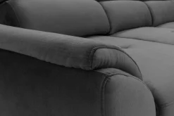 Narożnik z regulacją zagłówków ciemnoszary MAROLA lewy