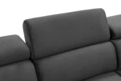 Narożnik z regulacją zagłówków ciemnoszary MAROLA lewy