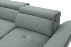 Narożnik z regulacją zagłówków szary MAROLA prawy