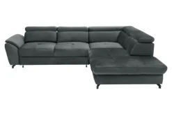 Narożnik z regulacją zagłówków grafitowy MAROLA lewy