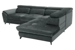 Narożnik z regulacją zagłówków grafitowy MAROLA lewy