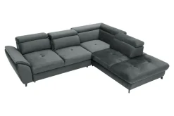 Narożnik z regulacją zagłówków grafitowy MAROLA lewy