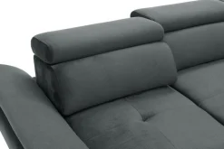 Narożnik z regulacją zagłówków grafitowy MAROLA lewy