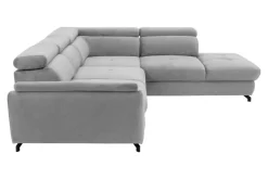 Narożnik z regulacją zagłówków jasnoszary MAROLA lewy