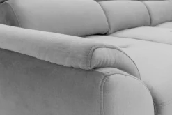 Narożnik z regulacją zagłówków jasnoszary MAROLA lewy