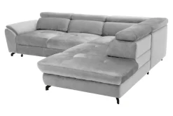 Narożnik z regulacją zagłówków jasnoszary MAROLA lewy