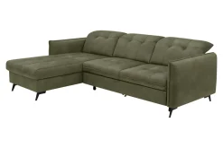 Narożnik z regulacją zagłówków oliwkowy GOJA lewy