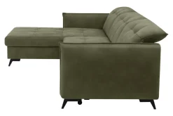 Narożnik z regulacją zagłówków oliwkowy GOJA lewy