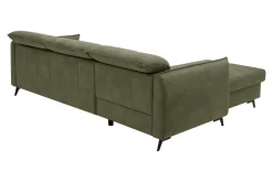 Narożnik z regulacją zagłówków oliwkowy GOJA lewy