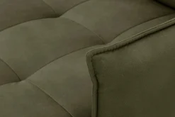 Narożnik z regulacją zagłówków oliwkowy GOJA lewy