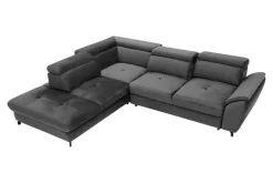 Narożnik z regulacją zagłówków grafitowy MAROLA prawy