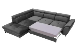 Narożnik z regulacją zagłówków grafitowy MAROLA prawy