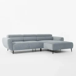 Narożnik z regulowanym siedziskiem szary ALISSON S prawy