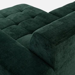 Narożnik z regulowanym siedziskiem SAVINON S butelkowa zieleń prawy