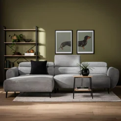 Narożnik z regulowanym siedziskiem szary ALISSON S lewy