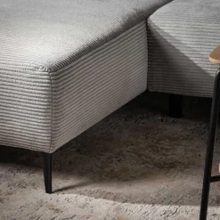 Narożnik z regulowanym siedziskiem szary ALISSON S lewy