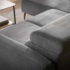 Narożnik z regulowanym siedziskiem szary ALISSON S lewy