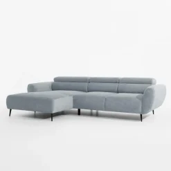 Narożnik z regulowanym siedziskiem szary ALISSON S lewy