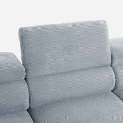 Narożnik z regulowanym siedziskiem szary ALISSON S lewy